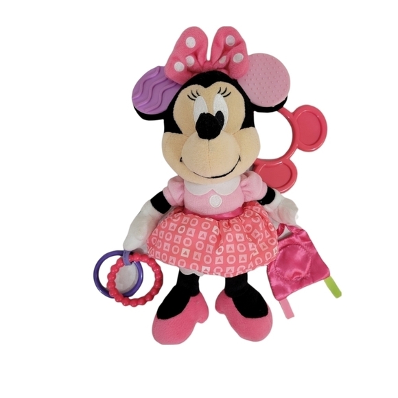 Disney's Minnie Mouse Plush Ring, Crinkle & Chew Stuffed Infant & Toddler Toy - Picture 1 of 4